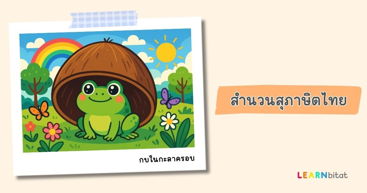 กบในกะลาครอบหมายถึง สำนวนสุภาษิตไทยพร้อมความหมายและรูปภาพ
